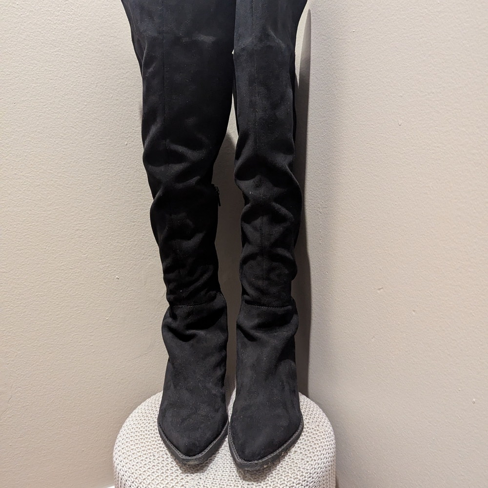 Zodiac Black Heeled Over-the-Knee Boots